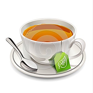 Cup of tea with tea bag