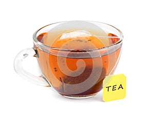 Cup of tea with teabag