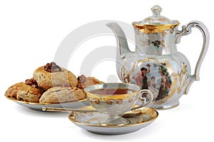 Cup of tea and teapot