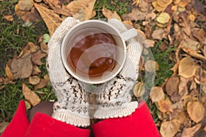 A cup of tea is a way to keep warm in cold weather