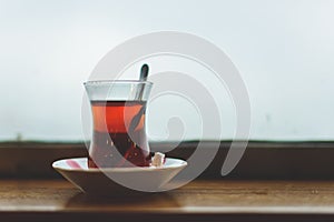 A cup of turkish tea photo