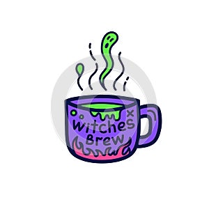 Cup of witch brew for Halloween