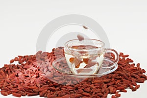 Cup of wolfberry tea