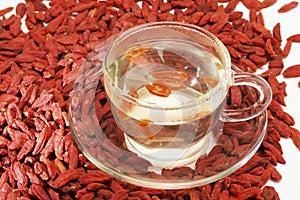 Cup of wolfberry tea