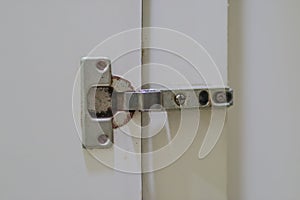 Cupboard door hinges. Place to store clothes