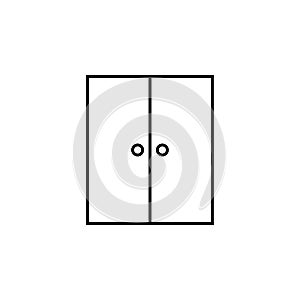 cupboard icon. Element of simple web icon with name for mobile concept and web apps. Thin line cupboard icon can be used for web