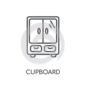 Cupboard linear icon. Modern outline Cupboard logo concept on wh