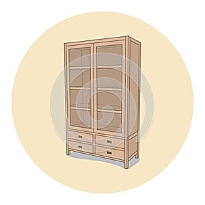cupboard. Vector illustration decorative design