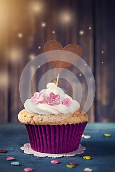 Cupcake with a cakepick