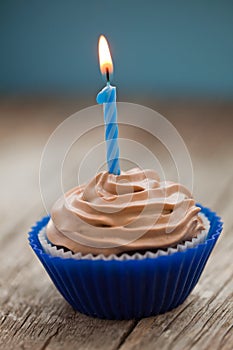 Cupcake with candle