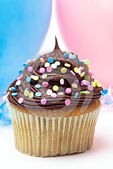 Cupcake with confetti