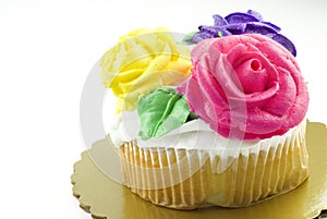 Cupcake with Frosting Roses