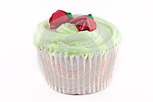 Cupcake with green frosting