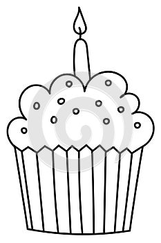 Cupcake For Holiday Coloring Page For Kids To Boost Creativity