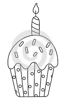 Cupcake For Holiday Coloring Page For Kids To Boost Creativity
