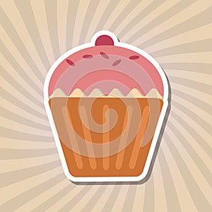 Cupcake icon design , vector illustration