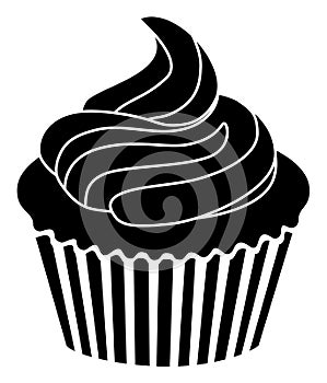 Cupcake icon simple sign and modern symbol