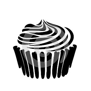 Cupcake icon, simple style