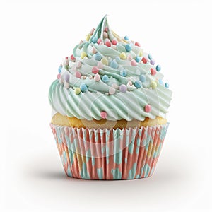 Cupcake isolate on white background.