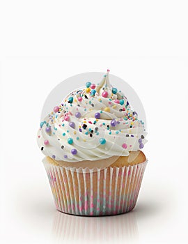 Cupcake isolate on white background.