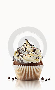 Cupcake isolate on white background.