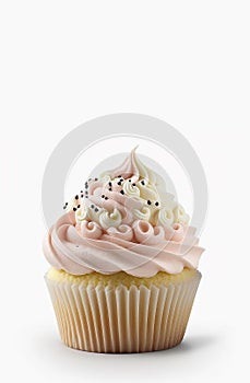 Cupcake isolate on white background.