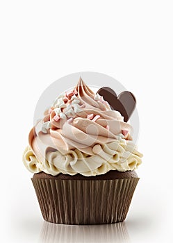 Cupcake isolate on white background.