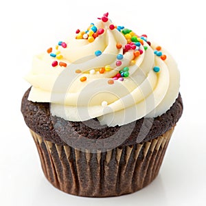 Cupcake isolated on white background photo