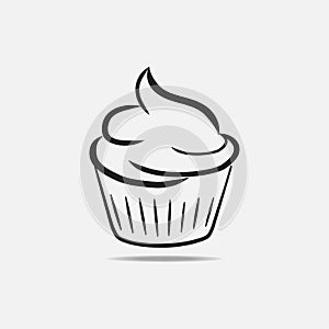 Cupcake isolated white background-02 photo