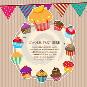 Cupcake layout frames design