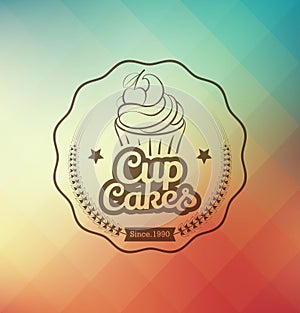 Cupcake logo sticker