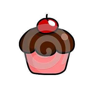 Cupcake logo vector illustration photo