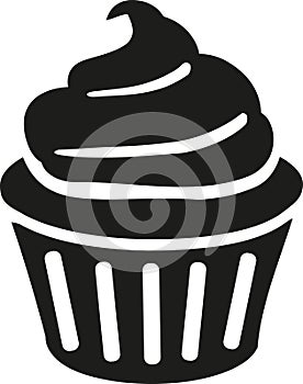 Cupcake pictogram vector