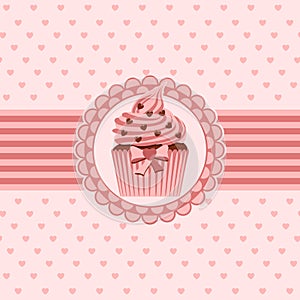 Cupcake ribbon and hearts