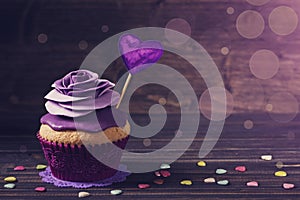 Cupcake with rose