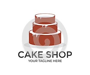 Cupcake, Sweet cake, Cake Bakery, Pastry shop, Cake shop logo design. Concept for cafe or bakery vector design.