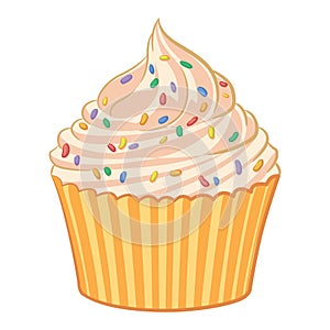 Cupcake Sweet Sprinkles Pastry Muffin Cartoon