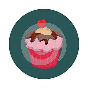 Cupcake vector icon Which Can Easily Modify Or Edit