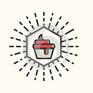 Cupcake. Vector illustration decorative design