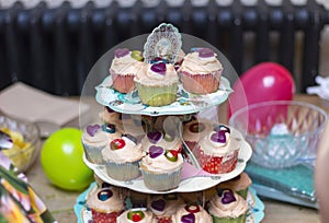 Cupcakes on a 3 tier stand