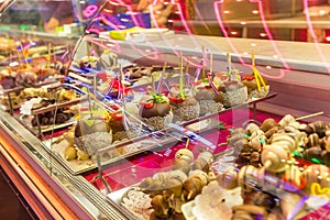 Patisserie at Dam in evening Amsterdam