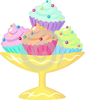 Cupcakes in the bowl