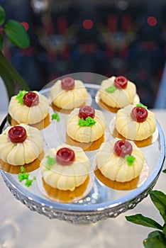 Cupcakes on cake stand. Wedding decor