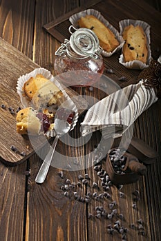 Cupcakes with chocolate drops