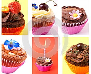 Cupcakes collage