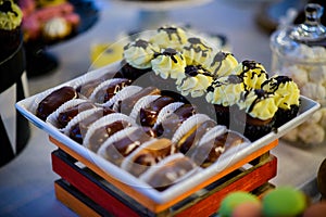 Cupcakes and eclairs