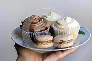 Cupcakes on the plate. Slovakia