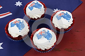 Cupcakes with maps of Australia