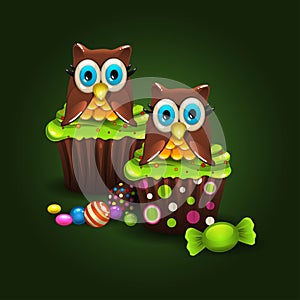 Cupcakes owl