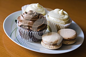 Cupcakes on the plate. Slovakia